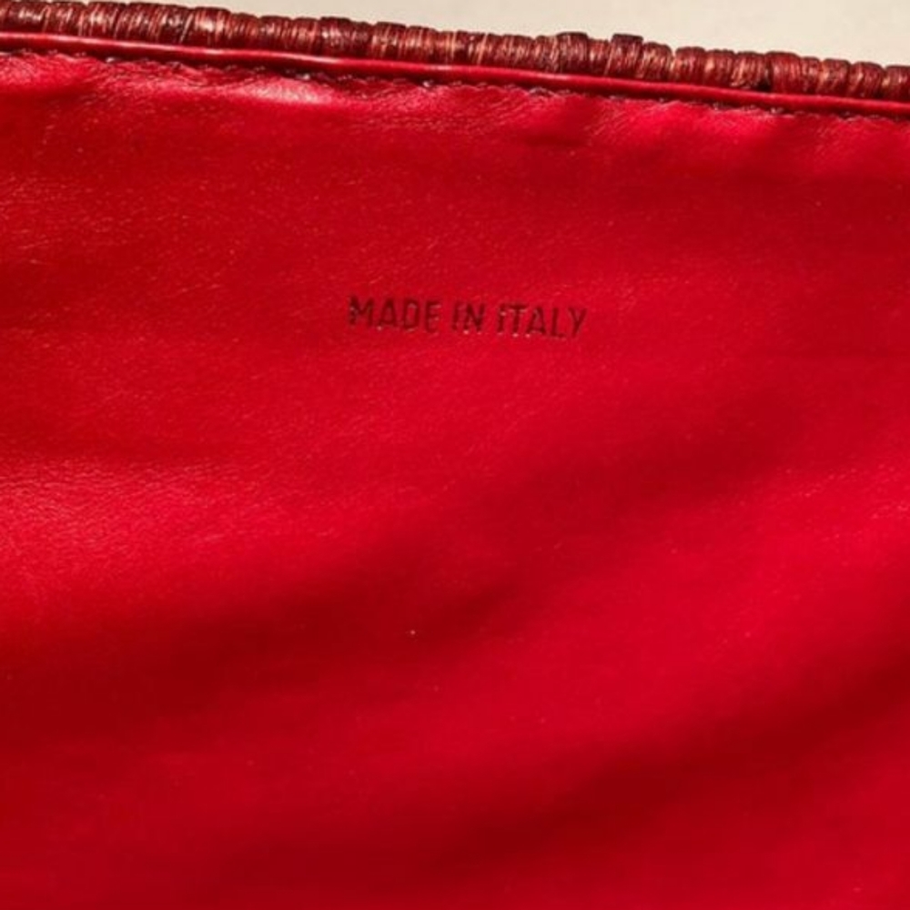 CHANEL Red Wicker Classic Flap Shoulder Bag - Picture 10 of 10